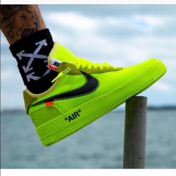 *NEW Nike off white Air Force 1 Volt - Picture 2 of 4